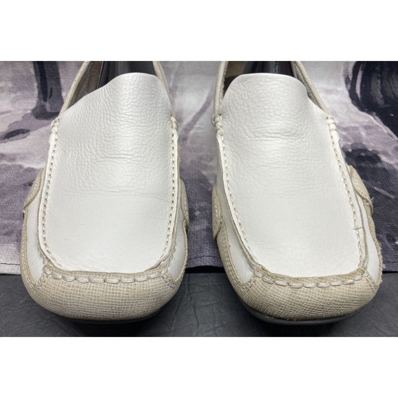Skechers Relax Step Driving Moccasins Loafers Shoes Mens 8.5 Off White SN-61152 - Picture 6 of 16